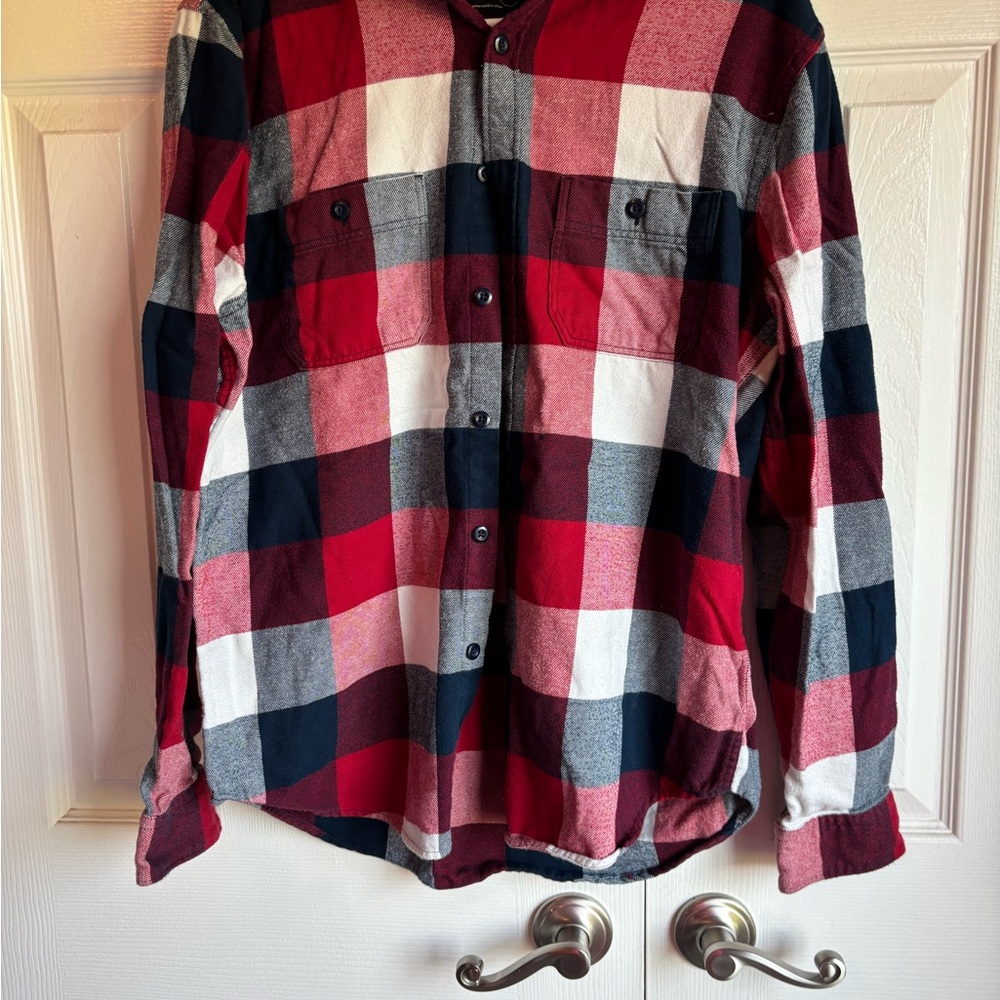 Express Red and Black Checkered Shirt